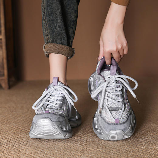 FR 85060休闲增高运动老爹鞋厚底透气网面鞋 商品图3