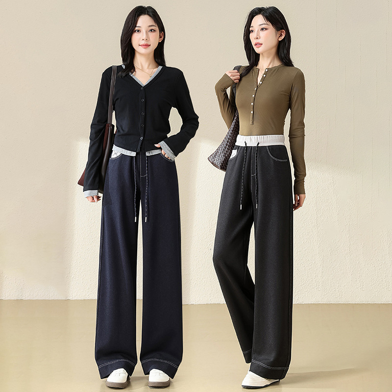 商超实体店款！【窄版直筒牛仔裤】告别传统牛仔的厚重束缚 柔软舒适 垂坠感佳 商超1：1质量  耐穿不鼓包 水洗不掉色  包边工整无多余线头  撞色拼接腰部