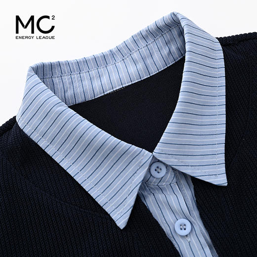 女装翻领配毛织拼接假两件衬衣-866C5232002 商品图1