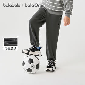 巴拉巴拉balaOne童装儿童裤子2025秋冬新款男童女童防静电摇粒绒
