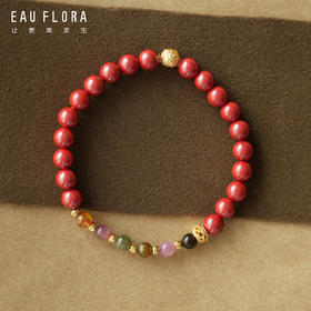 【贺禧】转运珠朱砂&碧玺手串