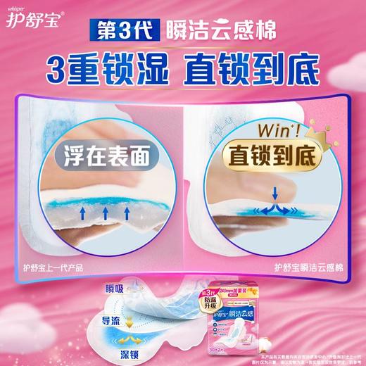 护舒宝30+2片240mm秒吸云感棉极薄日用片卫生巾 商品图3