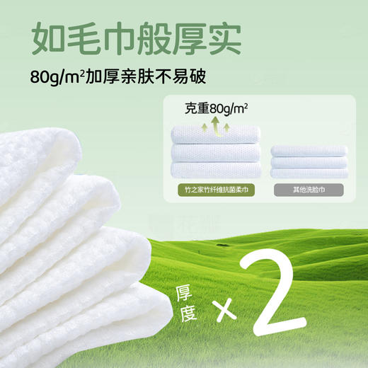 竹之家竹纤维洗脸巾天然抗菌率高达99% 商品图2