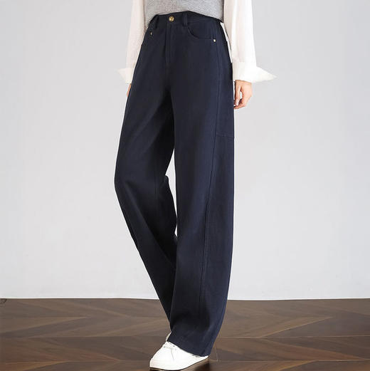 觅槿 水洗棉牛仔直筒裤弯刀裤 柔软舒适 显高显瘦 3色可选【ys】 商品图2