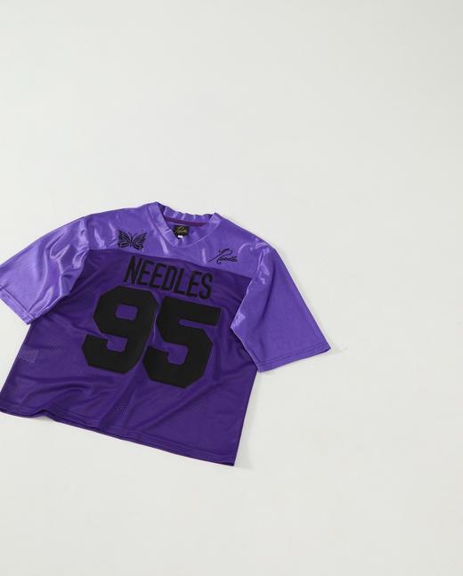 Needles×BEAMS联名球衣短袖 今年大热球衣风 定染高密亮丝平布 商品图3