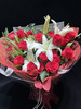【爱在七夕】新鲜鲜花 红玫百合热恋12朵红玫瑰+2枝百合+配草（可备注送货时间） 商品缩略图1