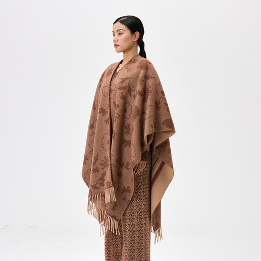 羊绒格桑花双面斗篷  SJF97W385N 商品图14