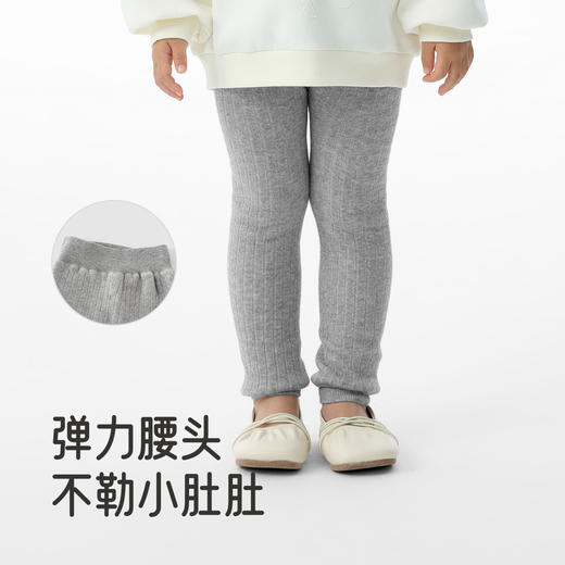 英氏儿童裤子秋冬加绒保暖女童打底裤新款休女童裤子毛织防寒长裤 商品图2