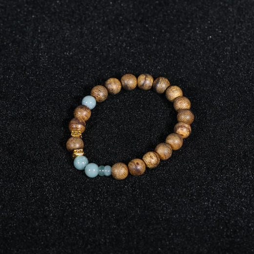 文莱老料8分沉手串（翡翠） 8.4mm 3.99g 商品图0