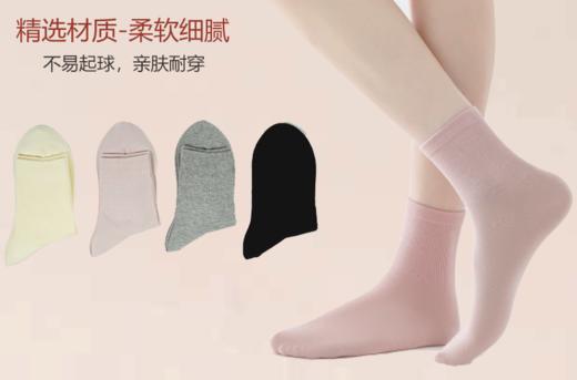 【满3双/24.9元】【秀黛】女士基础中筒棉袜女士袜子【1双】S6220002T【门店同款】 商品图0