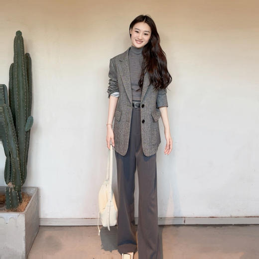 火桐hooton 经典人字纹绵羊毛西装外套258619 商品图1