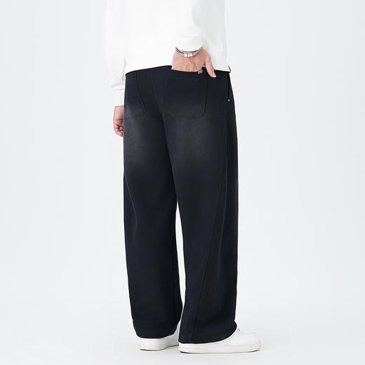 【DMH】大依优型大码男士阔腿休闲裤秋季新款直筒休闲长裤日系慵懒潮流复古高街潮牌宽松阔腿裤男300斤 商品图3