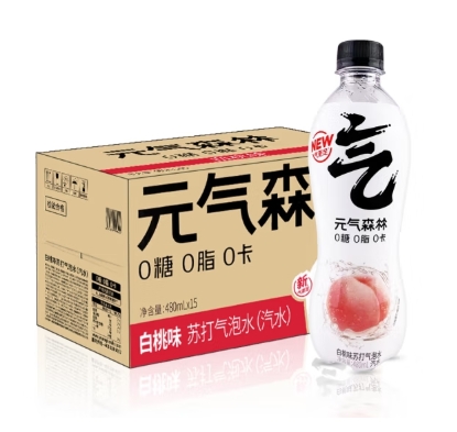 【俊客小店·自提商品】元气森林白桃气泡水480mL