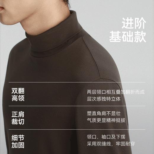 【人气爆款】秋冬新品针织高领羊毛保暖长袖T恤-T04-04 商品图4
