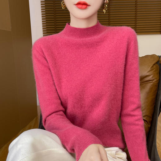 任选2件-30元【果壳自检100%羊毛】衣本素 半高领纯色百搭【无缝一体一线成衣】100%羊毛衫 商品图14