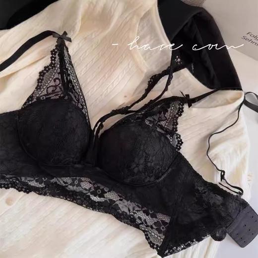 【GZ】无忧购49元2件挂脖蕾丝性感纯欲内衣小胸聚拢显大8330（截单后3-5天发货) 商品图3
