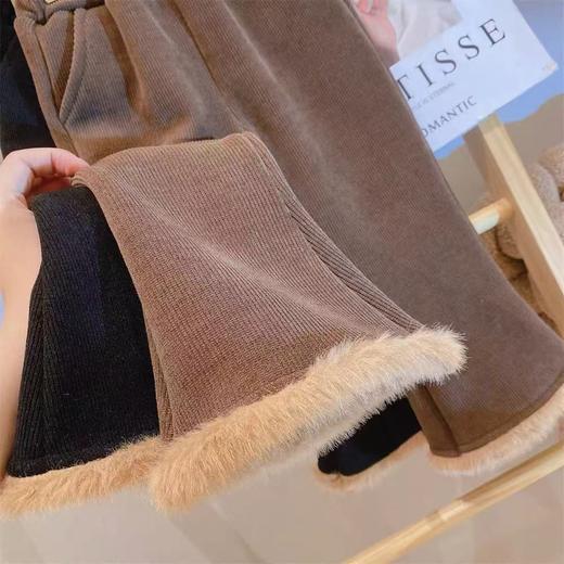 【孤品捡漏】G158女童咖色加绒条绒裤-喜出 商品图4