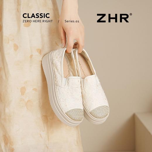 ZHR则则渔夫鞋女2025新款透气懒人一脚蹬平底乐福鞋厚底休闲单鞋 商品图1