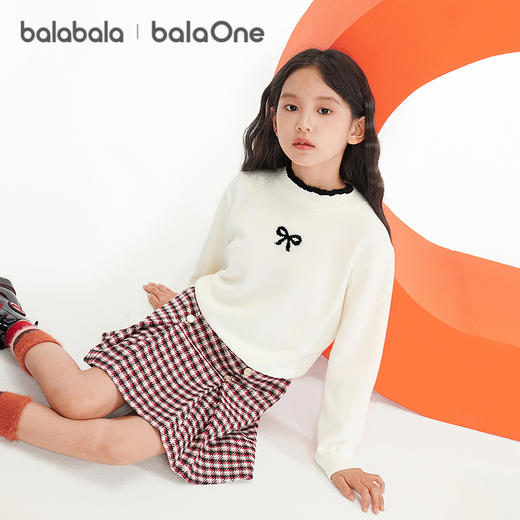 巴拉巴拉balaOne童装女童毛衫儿童2025新款冬毛衣甜美针织衫洋气 商品图0