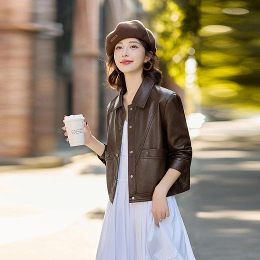 HR GSTX8094休闲风皮衣外套 商品图0