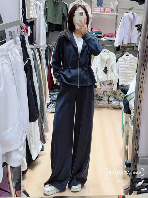 哈瓦塔两穿砂洗高腰显高显瘦休闲套装 H350153 商品图7