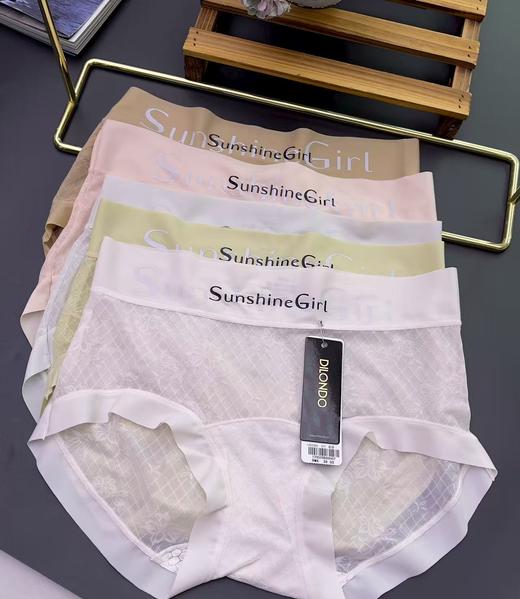 迪兰多无痕蕾丝中腰内裤柔软舒适1295098 商品图0