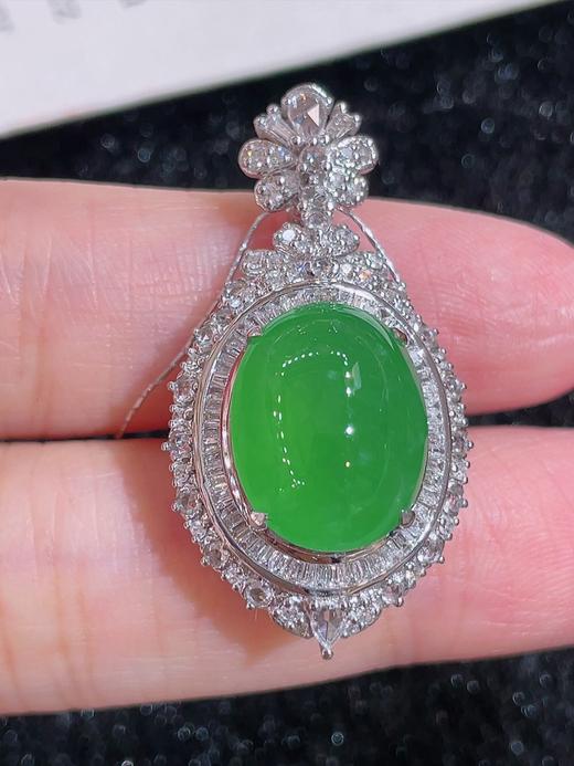 蛋面翡翠吊坠 商品图2