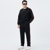 【DMH】大依优型大码男装运动套装高街圆领卫衣套头刺绣撞色长裤简约宽松男士日系 商品缩略图1