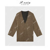 A008潘依绣丁丁宠粉【意式风范】羊驼毛绵羊毛复古格纹V领西装外套ZXA081 商品缩略图1