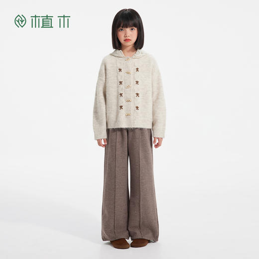 【连帽针织开衫】植木童装 2025秋季新款女童连帽针织开衫毛衣 商品图4