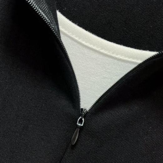 【孤品捡漏】（样衣）G96假两件拉链修身抽褶打底衫--喜出 商品图4