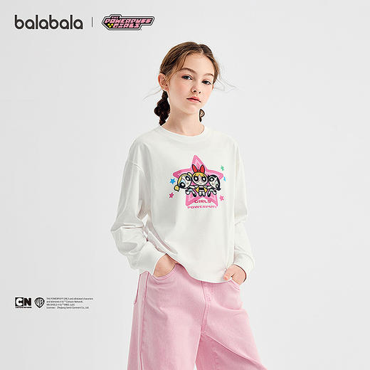 【飞天小女警IP商场同款】巴拉巴拉童装女长袖t恤儿童2025新款秋 商品图2