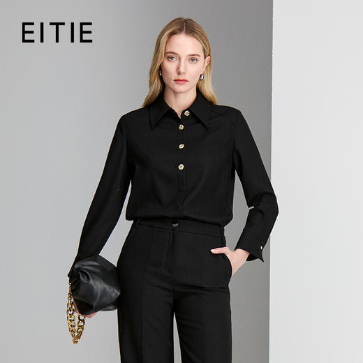 EITIE爱特爱直筒宽松版型通勤时尚衬衣8409104 商品图0