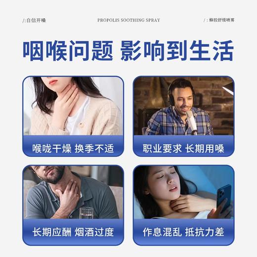 热卖中！！【拍1发2】蜂胶舒缓喷雾  五大草本萃取 蜂蜜蜂胶 滋润缓解 喉咙干痒 咽喉干哑 异物 温和配方 商品图3