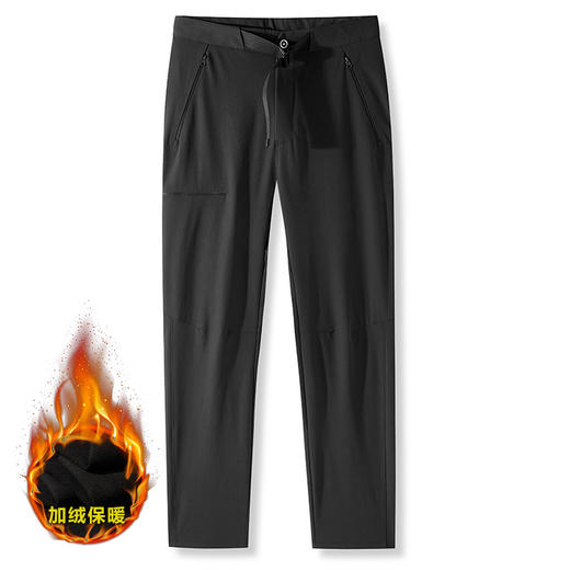 【加绒保暖】罗蒙男士秋冬户外休闲裤加绒加厚保暖舒适直筒时尚通勤休闲百搭男士长裤 商品图3