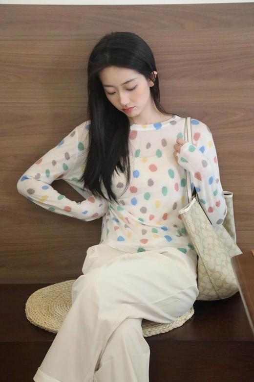 超轻薄 彩点天丝羊毛防晒针织衫 柔软舒服 商品图10