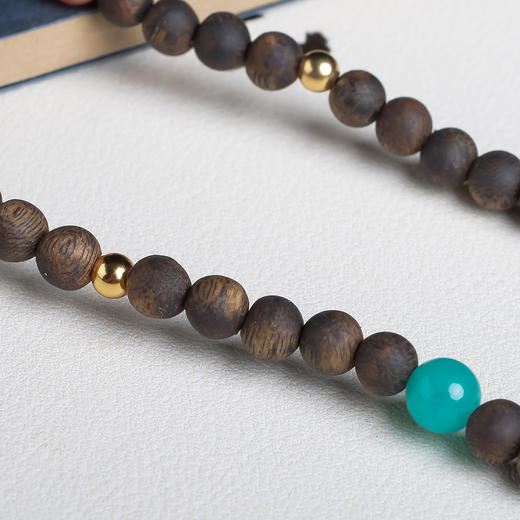 xy0578沉香+南红天河石项链 商品图4