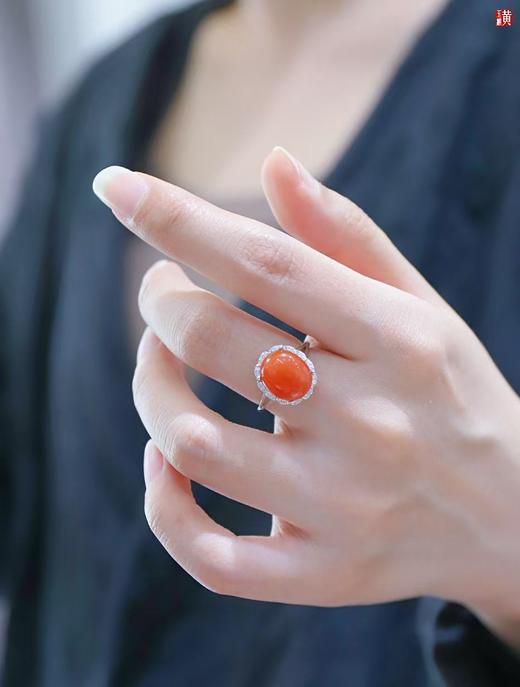 南红戒指【璇瑰】，925银镶 商品图6