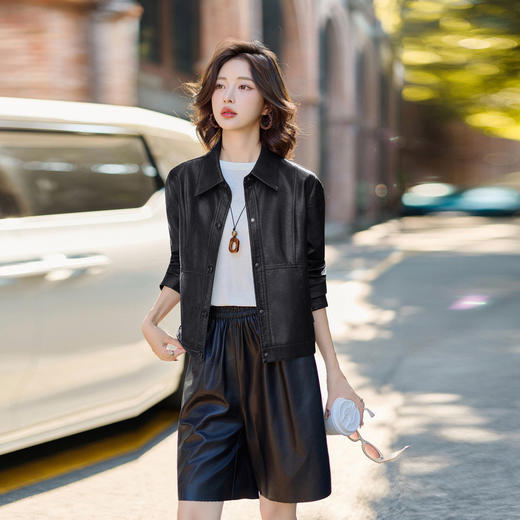 HR GSTX8095休闲风皮衣外套 商品图1