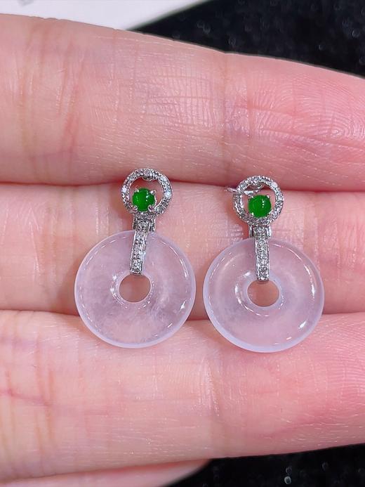 甜甜圈翡翠耳坠 商品图0