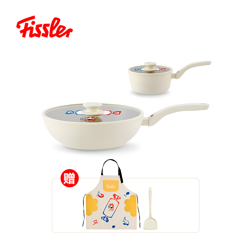 【IP联名-超值套组】大白兔IP联名锅具炒锅奶锅两件组赠精致周边