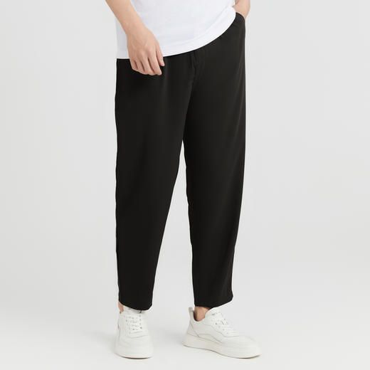 【易打理】圣得西男士休闲裤2025年秋季新款中青年弹力九分锥形裤 商品图3