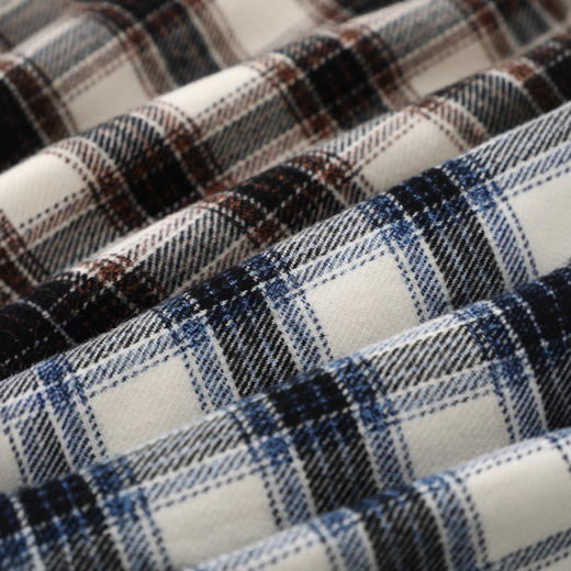 【100%棉】【DG】大依优型大码男装全棉长袖衬衫时尚休闲小格子衬衣男士大码打底衫肥佬宽松纯棉新 商品图3