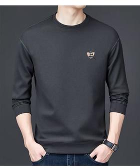 【孤品捡漏】G125男款灰色格子刺绣标卫衣-喜出