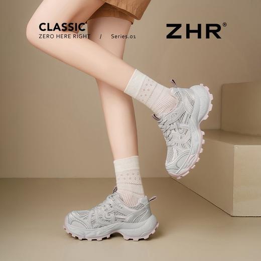 ZHR则则【山系风】网面透气复古增高5cm老爹鞋2025秋款厚底运动鞋 商品图8