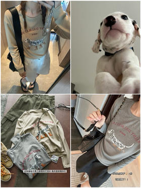 韩国订单斑点小狗大豆含蚕丝打底T