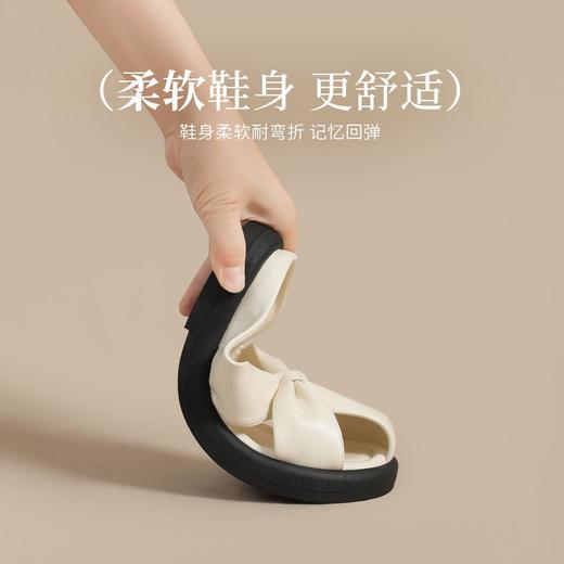 ZHR则则蝴蝶结包头拖鞋女外出夏季时尚百搭超软凉拖鞋女休闲网红 商品图3