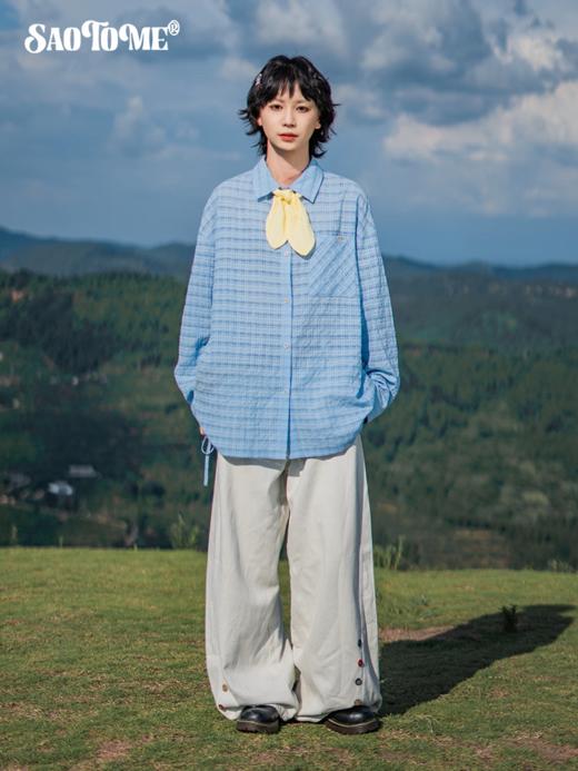 早乙女惠子saotome/STMCS13938/网纱格纹衬衫 商品图2