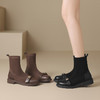 优选丨ZHR则则3cm增高短靴2025新款秋季美拉德山茶花弹力袜靴EH203 商品缩略图0
