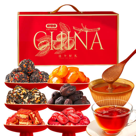 MISSYOU/好想你礼盒【中秋礼品】锁鲜红枣五红粉七枣茶核桃阿胶糕 商品图2